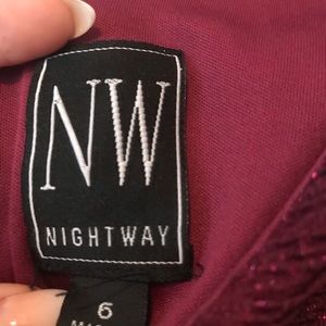 Night Way Collections Dresses - Mermaid Formal Maroon Glittery Dress Night Way Collections Dresses - Mermaid Formal Maroon Glittery Dress